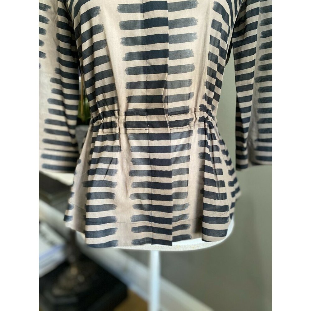 Akris Punto Drawstring Waist Button Down Shirt 8 - Picture 4 of 9